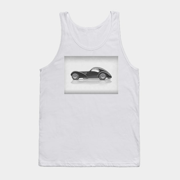 Vintage Automobile Illustration Tank Top by DesignWood Atelier